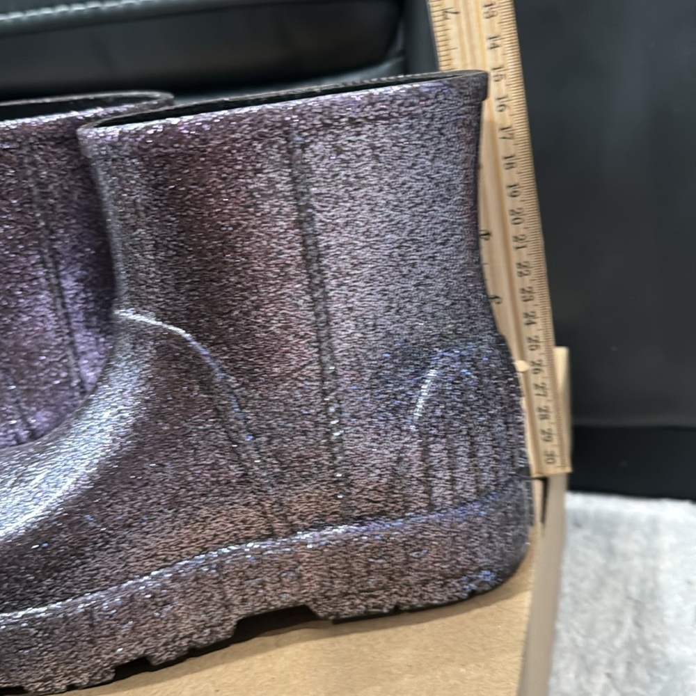 NWT UGG Drizlita Glitter Gray Rain Boots, size 6 - Picture 10 of 15